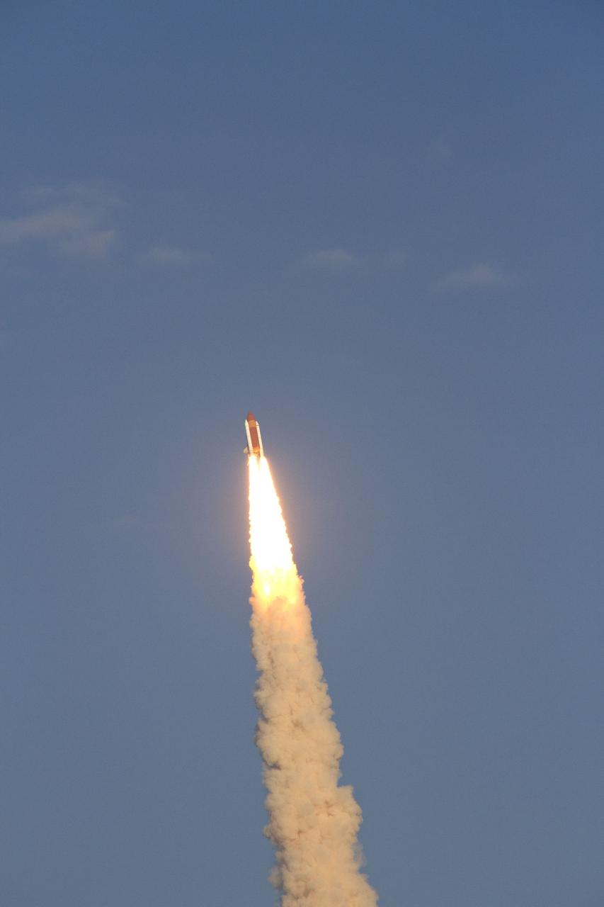 CAPE CANAVERAL, Fla. -- Space shuttle Discovery heads to space after lifting off from Launch Pad 39A at NASA's Kennedy Space Center in Florida to begin its final flight to the International Space Station on the STS-133 mission. Launch was at 4:53 p.m. EST.             Discovery's six-member crew will deliver the Permanent Multipurpose Module, packed with supplies and critical spare parts, as well as Robonaut 2, the dexterous humanoid astronaut helper, to the orbiting outpost. Discovery is flying on its 39th and final mission and is scheduled to be retired following STS-133. This is the 133rd Space Shuttle Program mission and the 35th shuttle voyage to the space station. For more information on the STS-133 mission, visit www.nasa.gov/mission_pages/shuttle/shuttlemissions/sts133/. Photo credit: NASA/Jack Pfaller