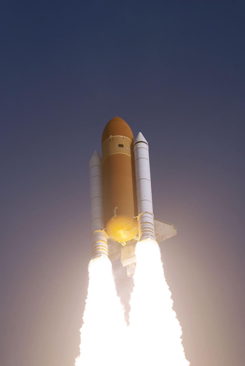 CAPE CANAVERAL, Fla. -- Space shuttle Discovery soars toward orbit atop twin columns of fire, beginning its final flight, the STS-133 mission. The shuttle lifted off from Launch Pad 39A at NASA's Kennedy Space Center in Florida at 4:53 p.m. EST for the International Space Station.    Discovery and its six-member crew will deliver the Permanent Multipurpose Module, packed with supplies and critical spare parts, as well as Robonaut 2, the dexterous humanoid astronaut helper, to the orbiting outpost. Discovery is flying on its 39th mission and is scheduled to be retired following STS-133. This is the 133rd Space Shuttle Program mission and the 35th shuttle voyage to the space station. For more information on the STS-133 mission, visit www.nasa.gov/mission_pages/shuttle/shuttlemissions/sts133/. Photo credit: NASA/Rusty Backer and Michael Gayle