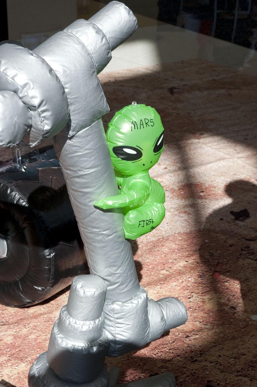 ORLANDO, Fla. – NASA's Jet Propulsion Laboratory (JPL) in Pasadena, Calif., unveiled an inflatable, full-size model of the Mars Science Laboratory mission's Curiosity rover at the "For Inspiration and Recognition of Science and Technology," or FIRST, competition at the University of Central Florida in Orlando. The rover is scheduled to launch from Cape Canaveral Air Force Station in Florida aboard an Atlas V later this year.         FIRST, founded in 1989, is a non-profit organization that designs accessible, innovative programs to build self-confidence, knowledge and life skills while motivating young people to pursue academic opportunities. The robotics competition challenges teams of high school students and their mentors to solve a common problem in a six-week timeframe using a standard kit of parts and a common set of rules. Photo credit: NASA/Glenn Benson