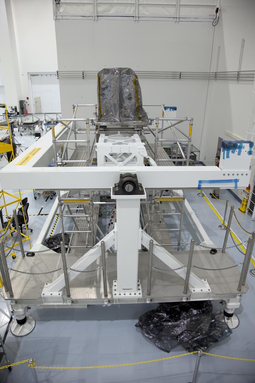 CAPE CANAVERAL, Fla. -- In the Space Station Processing Facility at NASA's Kennedy Space Center in Florida, a system that will investigate the potential for robotically refueling existing spacecraft in orbit is installed in the Lightweight Multi-Purpose Experiment Support Structure Carrier (LMC). Called the Robotic Refueling Mission (RRM), the system is being processed to fly aboard space shuttle Atlantis in the LMC on the STS-135 mission to the International Space Station. Also going up will be the Raffaello multipurpose logistics module packed with supplies, logistics and spare parts. The mission also will return a failed ammonia pump module to help NASA better understand the failure mechanism and improve pump designs for future systems. STS-135, targeted to launch June 28, will be the 33rd flight of Atlantis, the 37th shuttle mission to the space station, and the 135th and final mission of NASA's Space Shuttle Program. For more information visit, www.nasa.gov/mission_pages/shuttle/shuttlemissions/sts135/index.html. Photo credit: NASA/Ben Smegelsky