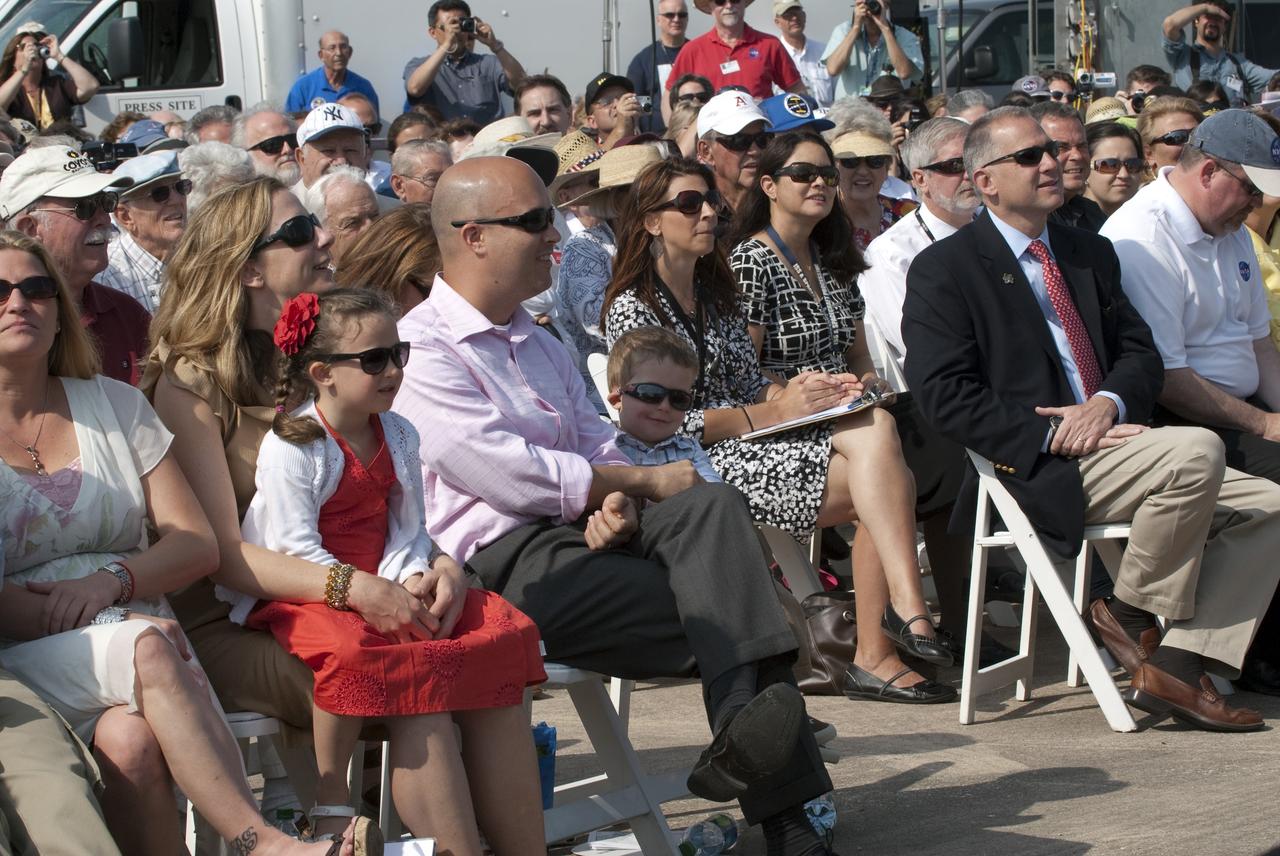 CAPE CANAVERAL, Fla. -- Invited guests of all ages attend a celebration at Complex 5/6 on Cape Canaveral Air Force Station in Florida.     The celebration was held at the launch site of the first U.S. manned spaceflight May 5, 1961, to mark the 50th anniversary of the flight.  Fifty years ago, astronaut Alan Shepard lifted off inside the Mercury capsule, "Freedom 7," atop an 82-foot-tall Mercury-Redstone rocket at 9:34 a.m. EST, sending him on a remarkably successful, 15-minute suborbital flight. The event was attended by more than 200 workers from the original Mercury program and included a re-creation of Shepard's flight and recovery, as well as a tribute to his contributions as a moonwalker on the Apollo 14 lunar mission. For more information, visit www.nasa.gov/topics/history/milestones/index.html. Photo credit: NASA/Kim Shiflett