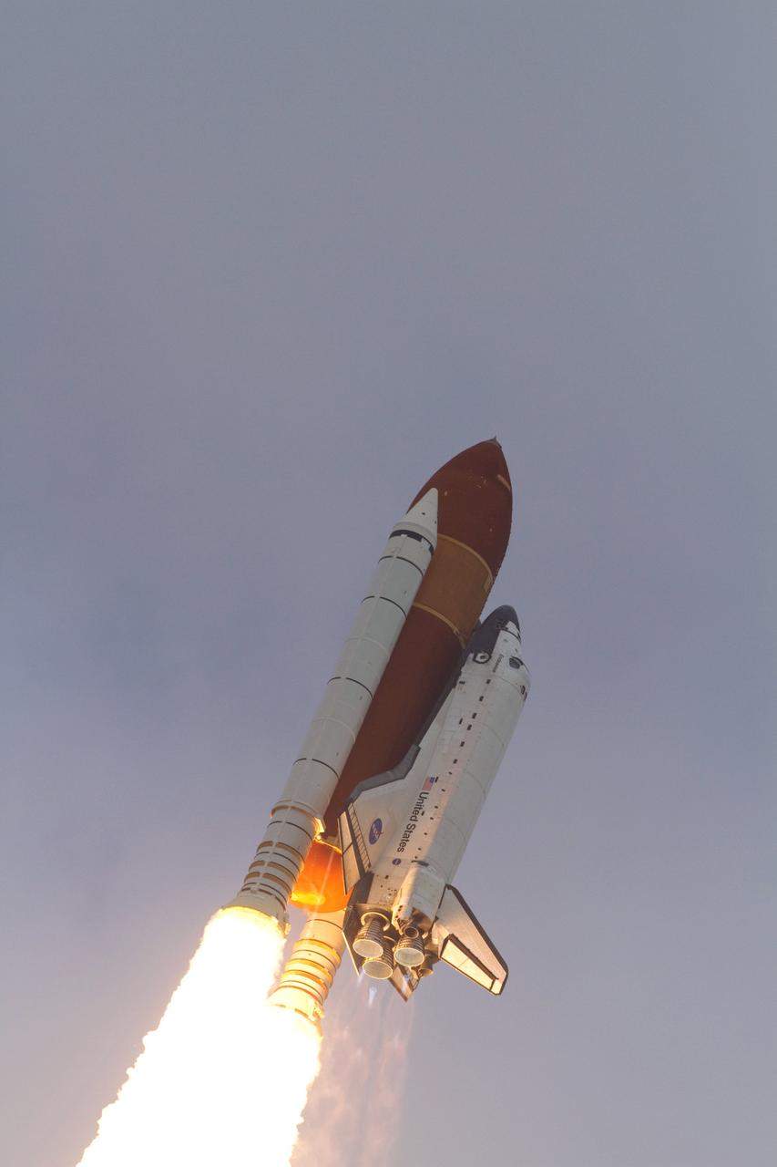 CAPE CANAVERAL, Fla. -- Rising on twin columns of fire, space shuttle Endeavour lifts off from Launch Pad 39A at NASA's Kennedy Space Center in Florida beginning its final flight, the STS-134 mission, to the International Space Station. Launch was on time at 8:56 a.m. EDT on May 16.  STS-134 and its six-member crew will deliver the Alpha Magnetic Spectrometer-2 (AMS), Express Logistics Carrier-3, a high-pressure gas tank and additional spare parts for the Dextre robotic helper to the space station. Endeavour's first launch attempt on April 29 was scrubbed because of an issue associated with a faulty power distribution box called the aft load control assembly-2 (ALCA-2). For more information visit, www.nasa.gov/mission_pages/shuttle/shuttlemissions/sts134/index.html. Photo credit: NASA