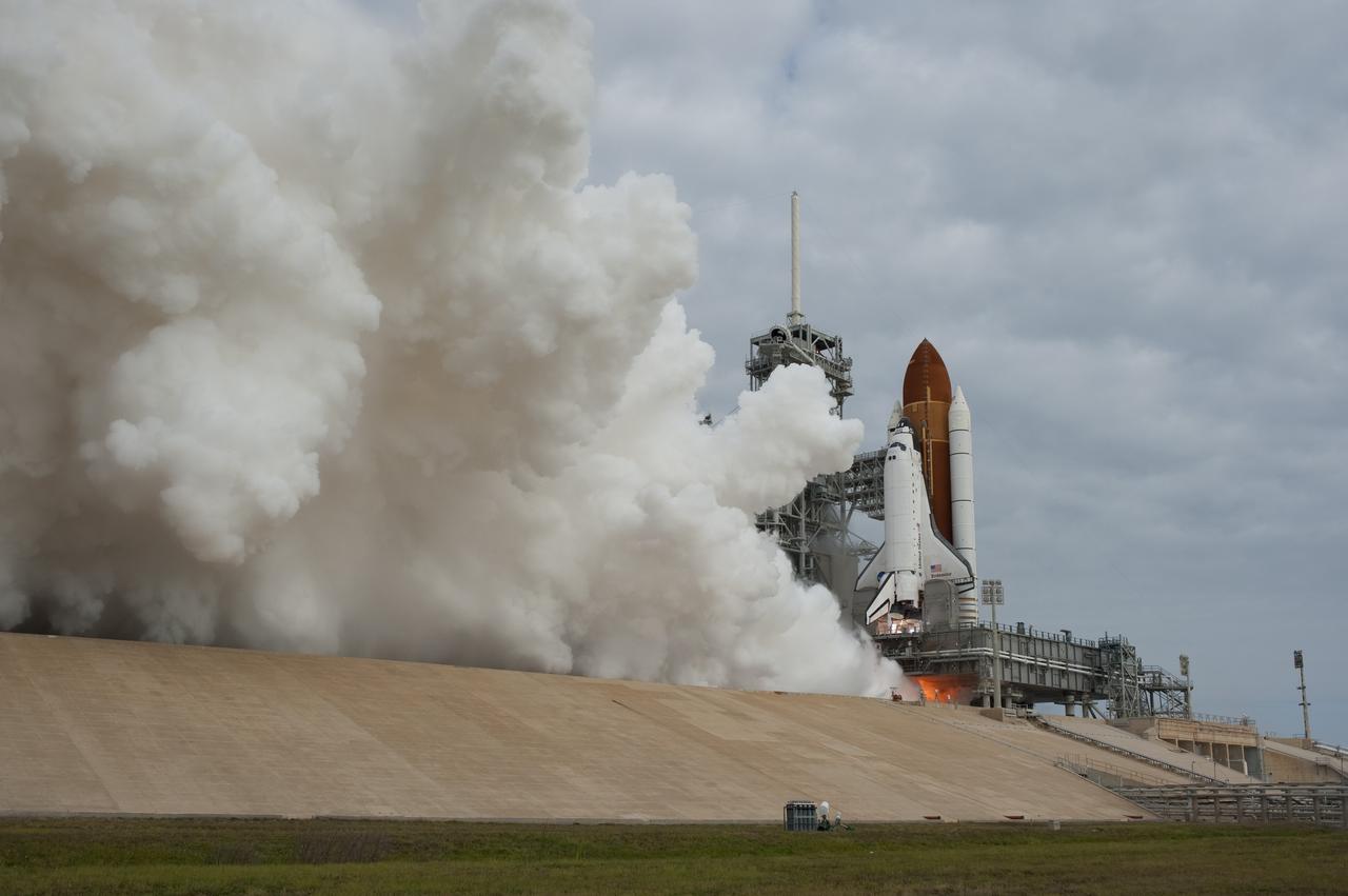 CAPE CANAVERAL, Fla. -- Space shuttle Endeavour's main engines ignite for liftoff at Launch Pad 39A at NASA's Kennedy Space Center in Florida. Endeavour began its final flight, the STS-134 mission to the International Space Station, at 8:56 a.m. EDT on May 16. Endeavour and its six-member crew will deliver the Alpha Magnetic Spectrometer-2 (AMS), Express Logistics Carrier-3, a high-pressure gas tank and additional spare parts for the Dextre robotic helper to the space station. For more information visit, www.nasa.gov/mission_pages/shuttle/shuttlemissions/sts134/index.html. Photo credit: NASA/Tony Gray and Tom Farrar