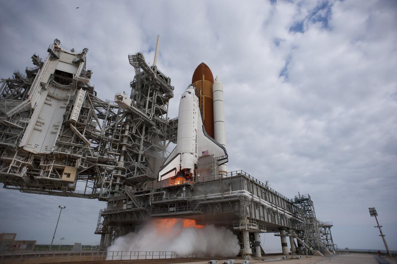 CAPE CANAVERAL, Fla. -- Space shuttle Endeavour's main engines ignite for liftoff at Launch Pad 39A at NASA's Kennedy Space Center in Florida. Endeavour began its final flight, the STS-134 mission to the International Space Station, at 8:56 a.m. EDT on May 16. Endeavour and its six-member crew will deliver the Alpha Magnetic Spectrometer-2 (AMS), Express Logistics Carrier-3, a high-pressure gas tank and additional spare parts for the Dextre robotic helper to the space station. For more information visit, www.nasa.gov/mission_pages/shuttle/shuttlemissions/sts134/index.html. Photo credit: NASA/Tony Gray and Tom Farrar