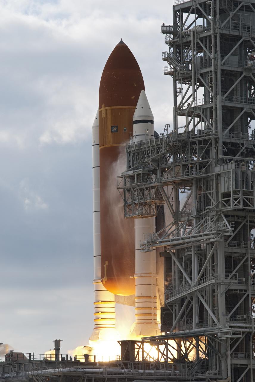 CAPE CANAVERAL, Fla. -- Space shuttle Endeavour's main engines and solid rocket boosters burst to life lifting the shuttle from Launch Pad 39A at NASA's Kennedy Space Center in Florida. Endeavour began its final flight, the STS-134 mission to the International Space Station, at 8:56 a.m. EDT on May 16. Endeavour and its six-member crew will deliver the Alpha Magnetic Spectrometer-2 (AMS), Express Logistics Carrier-3, a high-pressure gas tank and additional spare parts for the Dextre robotic helper to the space station. For more information visit, www.nasa.gov/mission_pages/shuttle/shuttlemissions/sts134/index.html. Photo credit: NASA/George Roberts and Tom Farrar