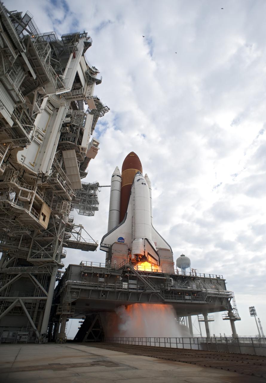 CAPE CANAVERAL, Fla. -- Space shuttle Endeavour's main engines ignite for liftoff at Launch Pad 39A at NASA's Kennedy Space Center in Florida. Endeavour began its final flight, the STS-134 mission to the International Space Station, at 8:56 a.m. EDT on May 16. Endeavour and its six-member crew will deliver the Alpha Magnetic Spectrometer-2 (AMS), Express Logistics Carrier-3, a high-pressure gas tank and additional spare parts for the Dextre robotic helper to the space station. For more information visit, www.nasa.gov/mission_pages/shuttle/shuttlemissions/sts134/index.html. Photo credit: NASA/Tony Gray and Tom Farrar