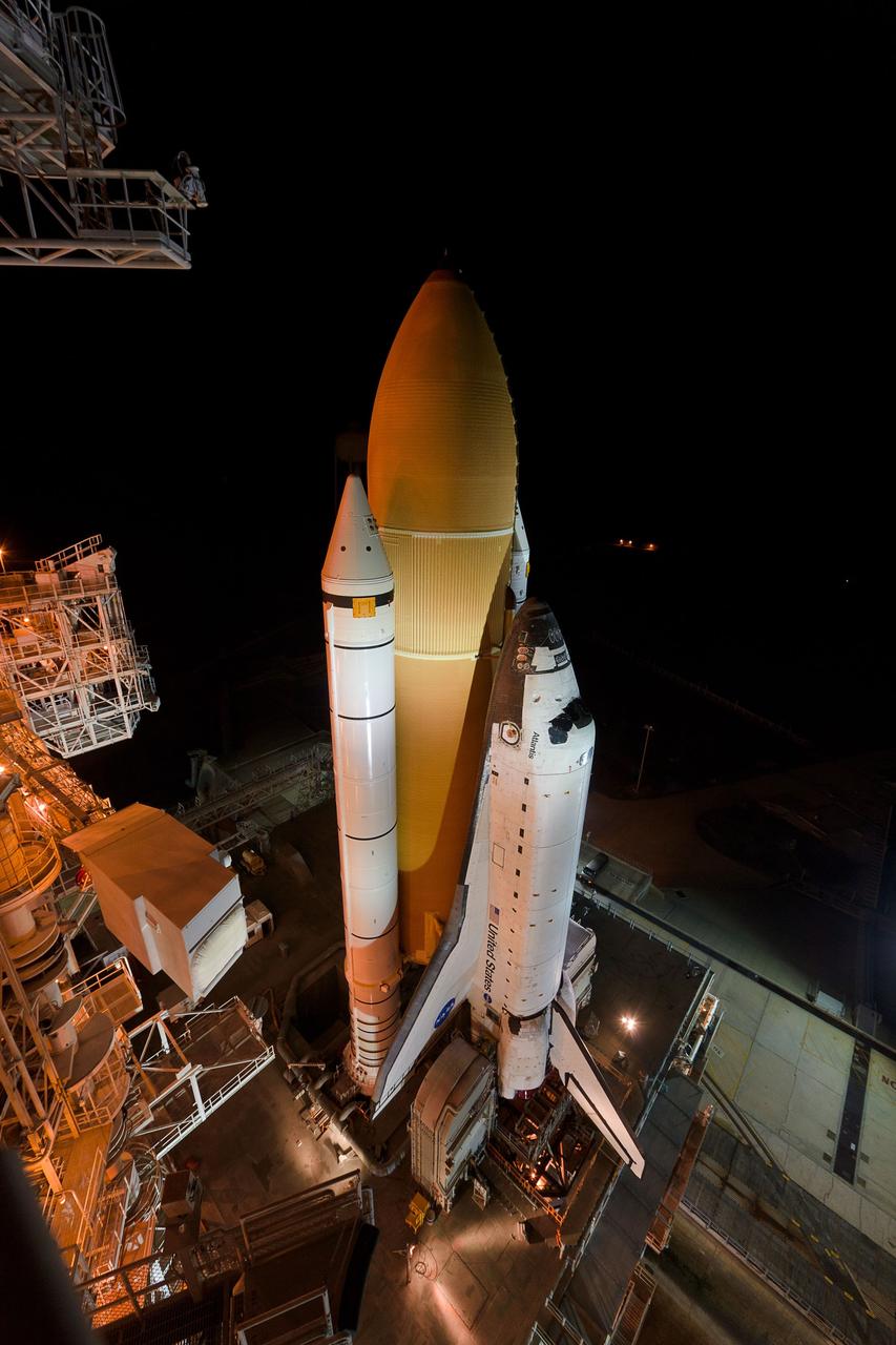 CAPE CANAVERAL, Fla. -- Space shuttle Atlantis made its historic final journey, or "rollout," to Launch Pad 39A after its 3.4 mile trek from NASA Kennedy Space Center's Vehicle Assembly Building. Atlantis was secured or "hard down," at its seaside launch pad at 3:29 a.m. EDT on Wednesday, June 1. The milestone move, known as "rollout," paves the way for the launch of the STS-135 mission to the International Space Station, targeted for July 8. STS-135 will be the 33rd flight of Atlantis, the 37th shuttle mission to the space station, and the 135th and final mission of NASA's Space Shuttle Program. For more information visit: www.nasa.gov/mission_pages/shuttle/shuttlemissions/sts135/index.html. Photo credit: Courtesy of Scott Andrews/Canon