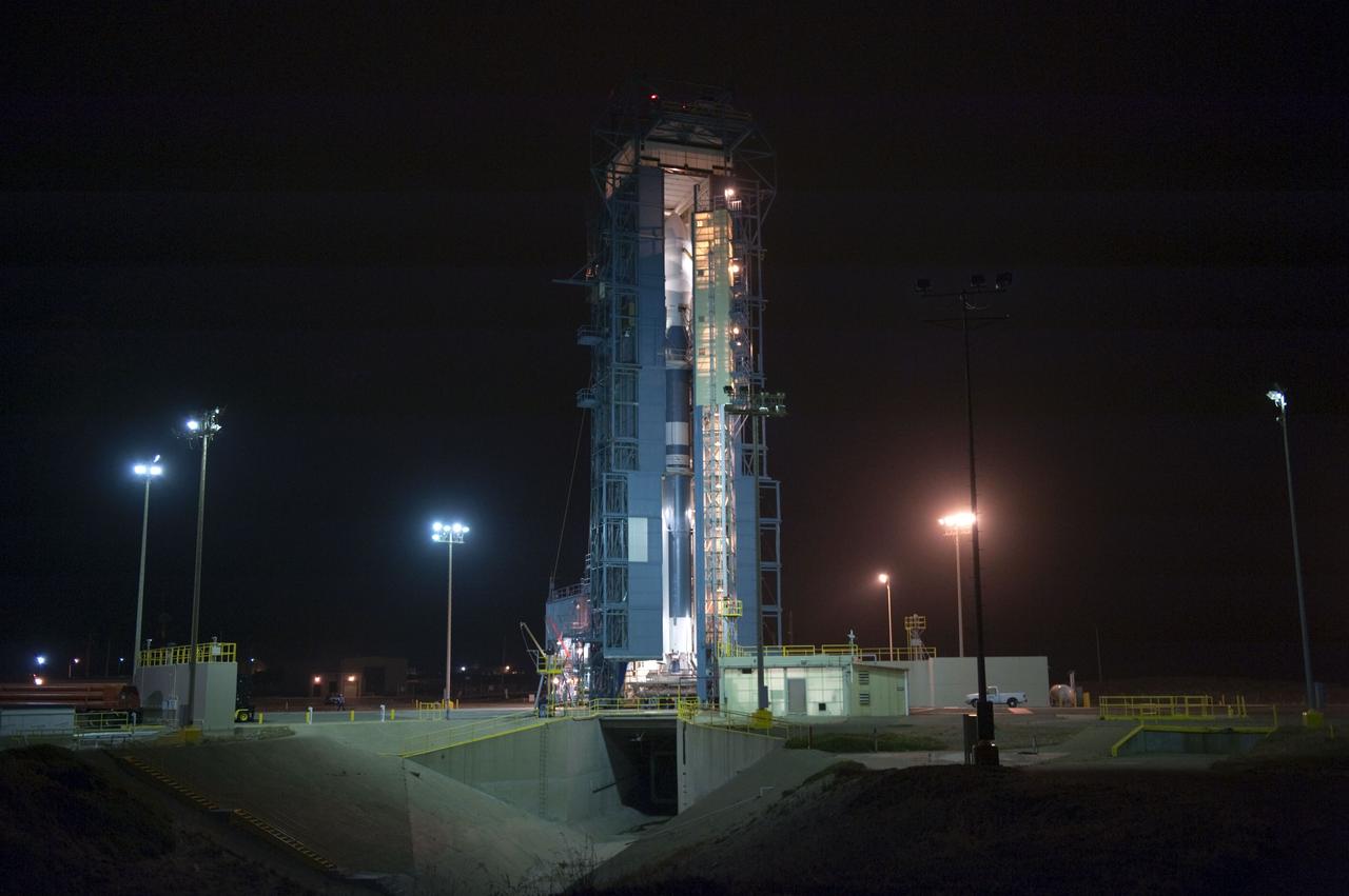 VANDENBERG AIR FORCE BASE, Calif. -- The mobile service tower at NASA's Launch Complex-2 at Vandenberg Air Force Base in California is ready to roll away to reveal the United Launch Alliance Delta II rocket with the Aquarius/SAC-D spacecraft atop in preparation for launch.            Liftoff is slated for 7:20 PDT/10:20 EDT today. Aquarius, the NASA-built instrument on the SAC-D spacecraft will provide new insights into how variations in ocean surface salinity relate to fundamental climate processes on its three-year mission. For more information visit: www.nasa.gov/aquarius. Photo credit: NASA/VAFB