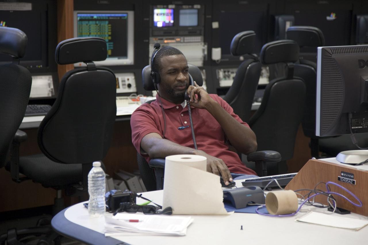CAPE CANAVERAL, Fla. -- In Firing Room 4 in the Launch Control Center at NASA's Kennedy Space Center in Florida, launch team members took their posts at about 12:30 p.m. EDT, July 5 to prepare for space shuttle Atlantis' STS-135 mission to the International Space Station. The countdown clock began ticking backward from the T-43 hour mark at 1 p.m. Atlantis and its crew of four are scheduled to lift off at 11:26 a.m. EDT on July 8 to deliver the Raffaello multi-purpose logistics module packed with supplies and spare parts to the station. The STS-135 mission also will fly a system to investigate the potential for robotically refueling existing satellites and return a failed ammonia pump module to help NASA better understand the failure mechanism and improve pump designs for future systems. STS-135 will be the 33rd flight of Atlantis, the 37th shuttle mission to the space station, and the 135th and final mission of NASA's Space Shuttle Program. For more information visit, www.nasa.gov/mission_pages/shuttle/shuttlemissions/sts135/index.html. Photo credit: NASA/Frankie Martin
