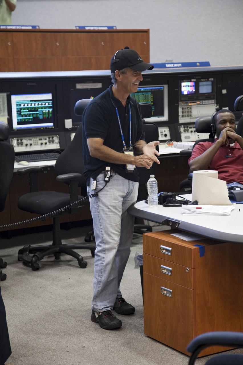 CAPE CANAVERAL, Fla. -- In Firing Room 4 in the Launch Control Center at NASA's Kennedy Space Center in Florida, launch team members took their posts at about 12:30 p.m. EDT, July 5 to prepare for space shuttle Atlantis' STS-135 mission to the International Space Station. The countdown clock began ticking backward from the T-43 hour mark at 1 p.m. Atlantis and its crew of four are scheduled to lift off at 11:26 a.m. EDT on July 8 to deliver the Raffaello multi-purpose logistics module packed with supplies and spare parts to the station. The STS-135 mission also will fly a system to investigate the potential for robotically refueling existing satellites and return a failed ammonia pump module to help NASA better understand the failure mechanism and improve pump designs for future systems. STS-135 will be the 33rd flight of Atlantis, the 37th shuttle mission to the space station, and the 135th and final mission of NASA's Space Shuttle Program. For more information visit, www.nasa.gov/mission_pages/shuttle/shuttlemissions/sts135/index.html. Photo credit: NASA/Frankie Martin