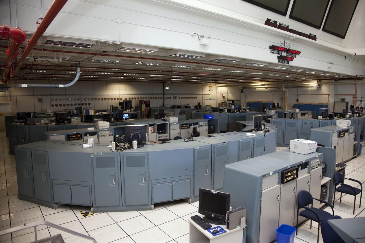 CAPE CANAVERAL, Fla. -- In the Launch Control Center at NASA's Kennedy Space Center in Florida, Firing Room 3 is serene as launch team members gather at their consoles in Firing Room 4 preparing for space shuttle Atlantis' STS-135 mission to the International Space Station.         Atlantis and its crew of four are scheduled to lift off at 11:26 a.m. EDT on July 8 to deliver the Raffaello multi-purpose logistics module packed with supplies and spare parts to the station. The STS-135 mission also will fly a system to investigate the potential for robotically refueling existing satellites and return a failed ammonia pump module to help NASA better understand the failure mechanism and improve pump designs for future systems. STS-135 will be the 33rd flight of Atlantis, the 37th shuttle mission to the space station, and the 135th and final mission of NASA's Space Shuttle Program. For more information visit, www.nasa.gov/mission_pages/shuttle/shuttlemissions/sts135/index.html. Photo credit: NASA/Frankie Martin