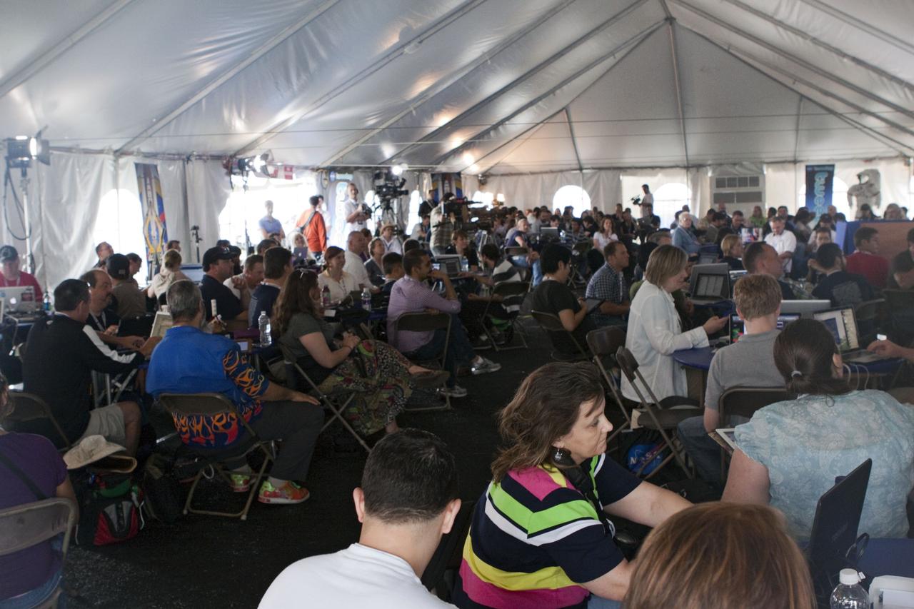 CAPE CANAVERAL, Fla. -- At Kennedy Space Center in Florida, NASA is hosting a Tweetup for 150 Twitter followers of space shuttle Atlantis' STS-135 mission to the International Space Station, selected from more than 5,500 online registrants. A Tweetup is an informal meeting of people who use the social messaging medium Twitter. This Tweetup is an opportunity to learn more about NASA, explore NASA's Kennedy Space Center in Florida and experience a space shuttle launch.             Atlantis and its crew of four; Commander Chris Ferguson, Pilot Doug Hurley, Mission Specialists Sandy Magnus and Rex Walheim, are scheduled to lift off at 11:26 a.m. EDT on July 8 to deliver the Raffaello multi-purpose logistics module packed with supplies and spare parts to the station. Atlantis also will fly the Robotic Refueling Mission experiment that will investigate the potential for robotically refueling existing satellites in orbit. In addition, Atlantis will return with a failed ammonia pump module to help NASA better understand the failure mechanism and improve pump designs for future systems. STS-135 will be the 33rd flight of Atlantis, the 37th shuttle mission to the space station, and the 135th and final mission of NASA's Space Shuttle Program. For more information visit, www.nasa.gov/mission_pages/shuttle/shuttlemissions/sts135/index.html. Photo credit: NASA/Troy Cryder