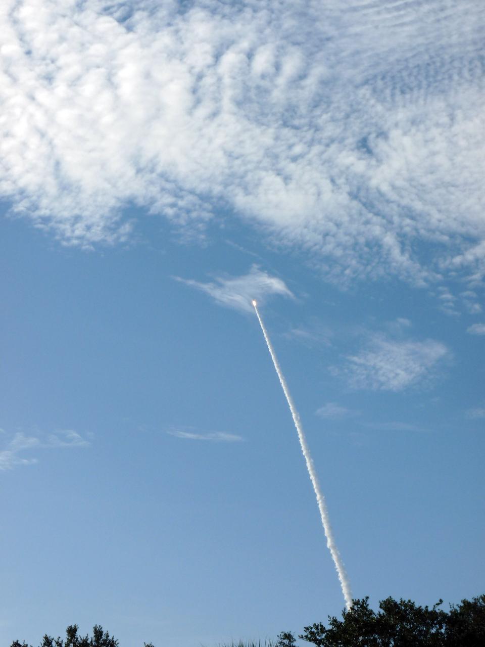 CAPE CANAVERAL, Fla. – Fire lights up a blue sky on Space Launch Complex 17B on Cape Canaveral Air Force Station in Florida as a United Launch Alliance Delta II Heavy rocket lofts the Gravity Recovery and Interior Laboratory (GRAIL) mission into space. Liftoff was at 9:08:52 a.m. EDT Sept.10. GRAIL-A will separate from the second stage of the rocket at about one hour, 21 minutes after liftoff, followed by GRAIL-B at 90 minutes after launch. The spacecraft are embarking on a three-month journey to reach the moon.    GRAIL will fly twin spacecraft in tandem around the moon to precisely measure and map variations in the moon's gravitational field. The mission will provide the most accurate global gravity field to date for any planet, including Earth. This detailed information will reveal differences in the density of the moon's crust and mantle and will help answer fundamental questions about the moon's internal structure, thermal evolution, and history of collisions with asteroids. The aim is to map the moon's gravity field so completely that future moon vehicles can safely navigate anywhere on the moon’s surface. For more information, visit http://www.nasa.gov/grail. Photo credit: NASA/Fletcher Hildreth