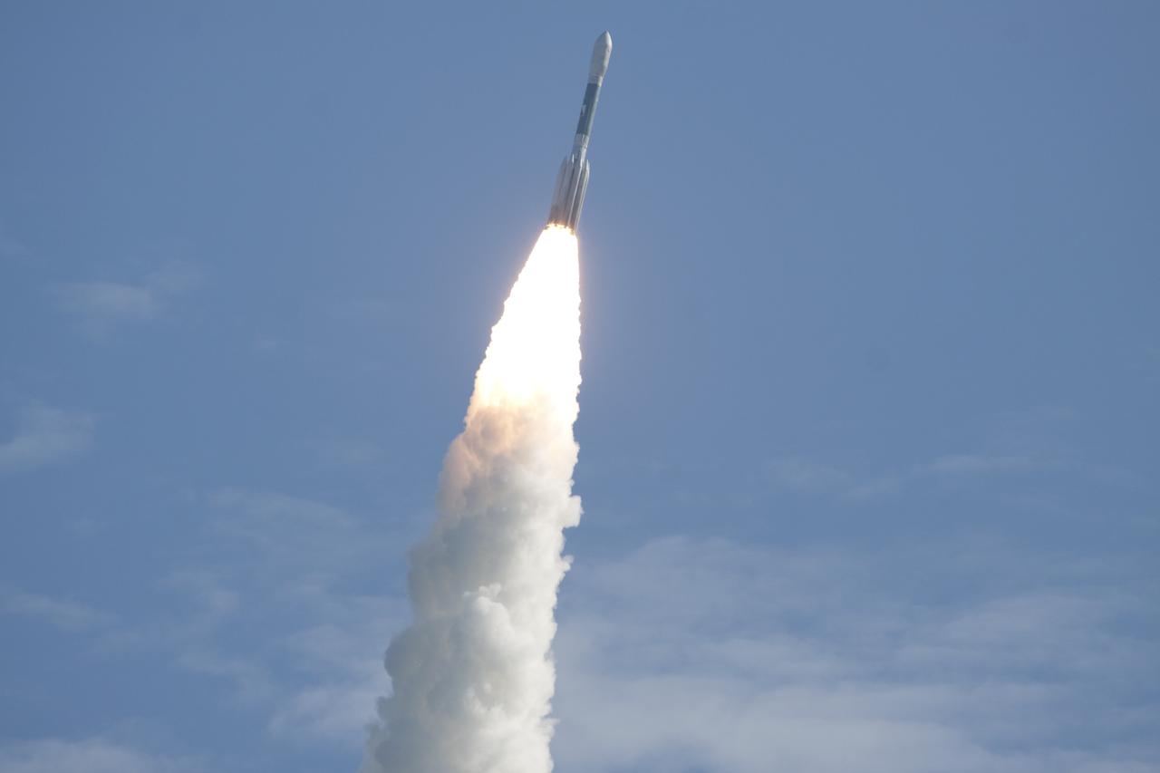 CAPE CANAVERAL, Fla. – Fire and smoke light up a blue sky as a United Launch Alliance Delta II Heavy rocket propels NASA’s Gravity Recovery and Interior Laboratory (GRAIL) mission into space. Liftoff from Space Launch Complex 17B on Cape Canaveral Air Force Station in Florida was at 9:08:52 a.m. EDT Sept.10. GRAIL-A will separate from the second stage of the rocket at about one hour, 21 minutes after liftoff, followed by GRAIL-B at 90 minutes after launch. The spacecraft are embarking on a three-month journey to reach the moon.    GRAIL will fly twin spacecraft in tandem around the moon to precisely measure and map variations in the moon's gravitational field. The mission will provide the most accurate global gravity field to date for any planet, including Earth. This detailed information will reveal differences in the density of the moon's crust and mantle and will help answer fundamental questions about the moon's internal structure, thermal evolution, and history of collisions with asteroids. The aim is to map the moon's gravity field so completely that future moon vehicles can safely navigate anywhere on the moon’s surface. For more information, visit http://www.nasa.gov/grail. Photo credit: NASA/Darrell McCall