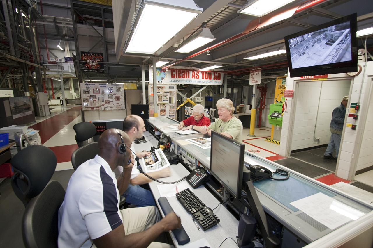 CAPE CANAVERAL, Fla. – In Orbiter Processing Facility-1 at NASA's Kennedy Space Center in Florida, space shuttle support personnel prepare to power down space shuttle Discovery for the last time during Space Shuttle Program transition and retirement activities. "Power down" follows the final closure of Discovery's payload bay doors. Discovery is being prepared for public display at the Smithsonian’s National Air and Space Museum Steven F. Udvar-Hazy Center in Chantilly, Va., in 2012. For more information, visit http://www.nasa.gov/shuttle. Photo credit: NASA/Jim Grossmann