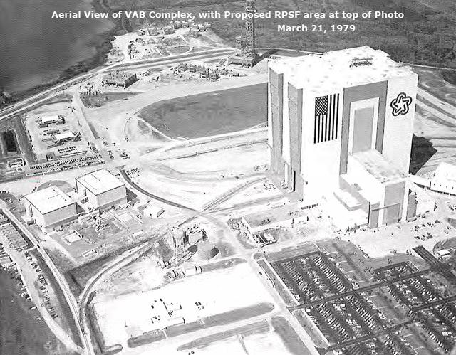 Aerial View of VAB Complex, with Proposed RPSF Area, March 21, 1979
