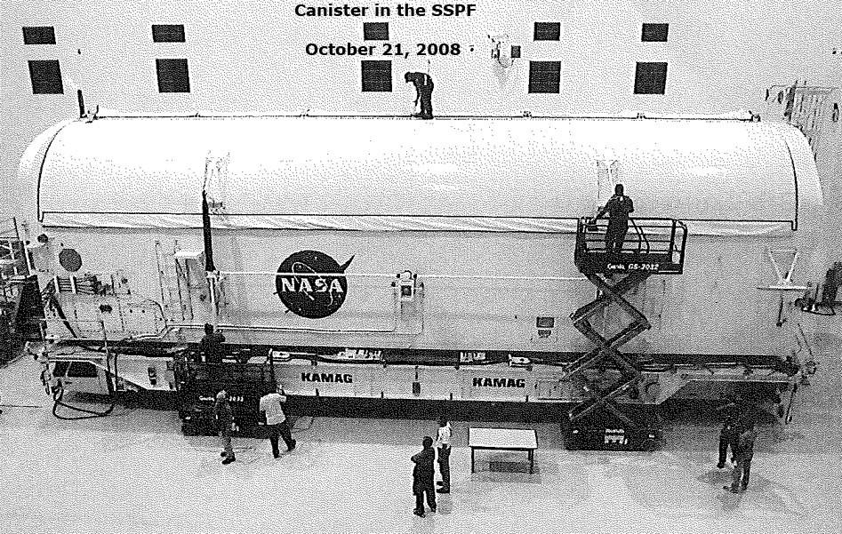 Canister in the SSPF, October 21, 2008