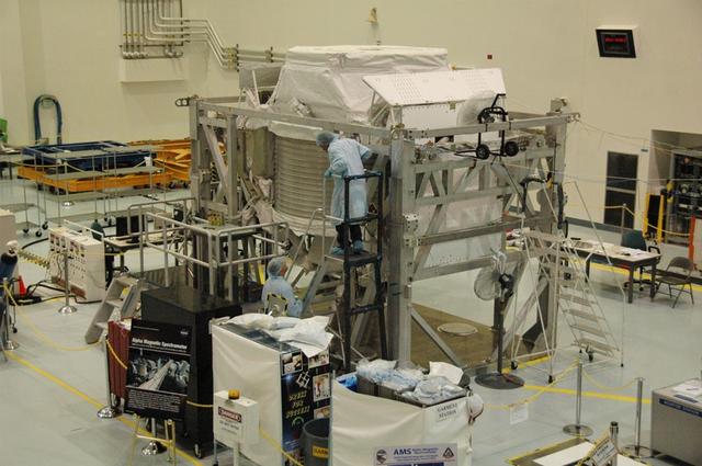 Interior view of the Space Station Processing Facility