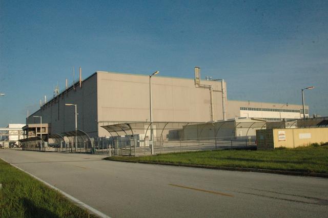 Exterior view of the Space Station Processing Facility