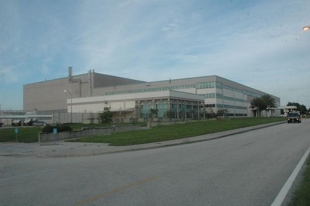 Exterior view of the Space Station Processing Facility