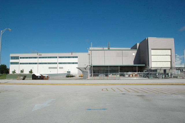 Exterior view of the Space Station Processing Facility