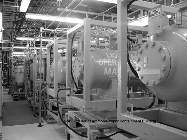 Interior view of the Ammonia Vapor Containment Building