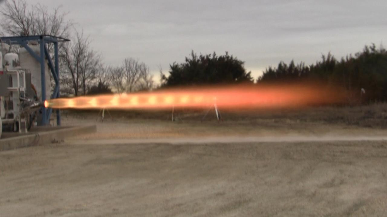 MCGREGOR, Texas -- Space Exploration Technologies (SpaceX) completes a full-duration, full-thrust firing of its new SuperDraco engine prototype at the company’s Rocket Development Facility in McGregor, Texas. The firing was in preparation for the ninth milestone to be completed under SpaceX's funded Space Act Agreement (SAA) with NASA's Commercial Crew Program (CCP). SpaceX is working with CCP during Commercial Crew Development Round 2 (CCDev2) in order to mature the design and development of its Dragon spacecraft with the overall goal of accelerating a United States-led capability to the International Space Station. Eight SuperDracos would be built into the sidewalls of the Dragon capsule to carry astronauts to safety should an emergency occur during launch or ascent. The goal of CCP is to drive down the cost of space travel as well as open up space to more people than ever before by balancing industry’s own innovative capabilities with NASA's 50 years of human spaceflight experience. Six other aerospace companies also are maturing launch vehicle and spacecraft designs under CCDev2, including Alliant Techsystems Inc. (ATK), Blue Origin, The Boeing Co., Excalibur Almaz Inc., Sierra Nevada Corp. and United Launch Alliance (ULA). For more information, visit www.nasa.gov/commercialcrew