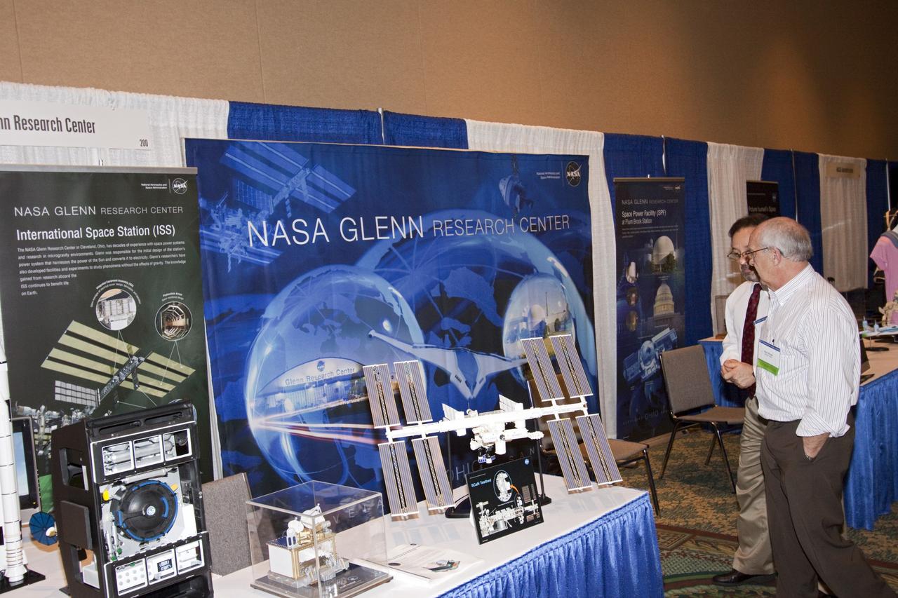 ORLANDO, Fla. -- Representatives from NASA’s Glenn Research Center, located in Cleveland, provide information on their center’s programs and projects to participants in NASA’s Project Management Challenge 2012. PM Challenge 2012 was held at the Caribe Royale Hotel and Convention Center in Orlando, Fla., on February 22-23, to provide a forum for all stakeholders in the project management community to meet and share stories, lessons learned and new uses of technology in the industry. The PM Challenge is sponsored by NASA's Office of the Chief Engineer. For additional information, visit http://www.nasa.gov/offices/oce/pmchallenge/index.html. Photo credit: NASA/Jim Grossmann