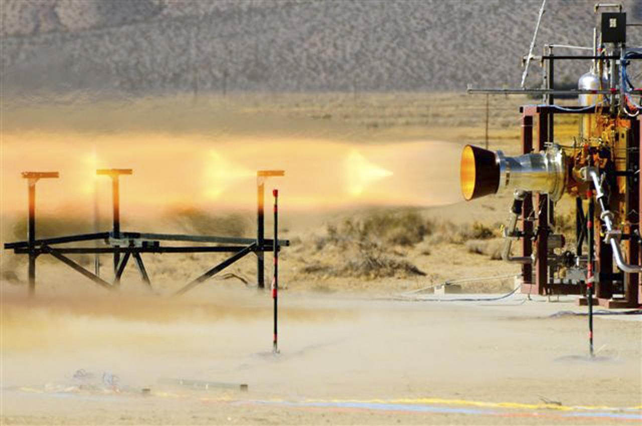 CANOGA PARK, Calif. -- Pratt & Whitney Rocketdyne hot-fires a launch abort engine for The Boeing Co., which is developing its CST-100 spacecraft for NASA's Commercial Crew Program. Under its fixed-price contract with Boeing, Pratt and Whitney Rocketdyne is combining its Attitude Control Propulsion System thrusters from heritage spaceflight programs, Bantam abort engine design and storable propellant engineering capabilities. In 2011, NASA selected Boeing of Houston during Commercial Crew Development Round 2 CCDev2) activities to mature the design and development of a crew transportation system with the overall goal of accelerating a United States-led capability to the International Space Station. The goal of CCP is to drive down the cost of space travel as well as open up space to more people than ever before by balancing industry’s own innovative capabilities with NASA's 50 years of human spaceflight experience. Six other aerospace companies also are maturing launch vehicle and spacecraft designs under CCDev2, including Alliant Techsystems Inc. ATK, Blue Origin, Excalibur Almaz Inc., Sierra Nevada Corp., Space Exploration Technologies SpaceX, and United Launch Alliance ULA. For more information, visit www.nasa.gov/commercialcrew. Image credit: Pratt & Whitney Rocketdyne