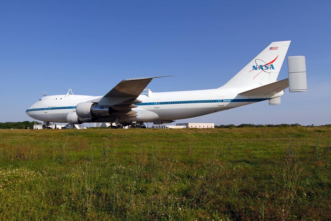 CAPE CANAVERAL, Fla. – The Shuttle Carrier Aircraft comes to a stop on the apron of the runway at the Shuttle Landing Facility at NASA’s Kennedy Space Center in Florida.    The aircraft, known as an SCA, arrived at 5:35 p.m. EDT to prepare for shuttle Discovery’s ferry flight to the Washington Dulles International Airport in Sterling, Va., on April 17. This SCA, designated NASA 905, is a modified Boeing 747 jet airliner, originally manufactured for commercial use. One of two SCAs employed over the course of the Space Shuttle Program, NASA 905 is assigned to the remaining ferry missions, delivering the shuttles to their permanent public display sites.  NASA 911 was decommissioned at the NASA Dryden Flight Research Center in California in February. Discovery will be placed on permanent public display in the Smithsonian's National Air and Space Museum Steven F. Udvar-Hazy Center in Chantilly, Va.  For more information on the SCA, visit http://www.nasa.gov/centers/dryden/news/FactSheets/FS-013-DFRC.html. For more information on shuttle transition and retirement activities, visit http://www.nasa.gov/shuttle. Photo credit: NASA/Kim Shiflett
