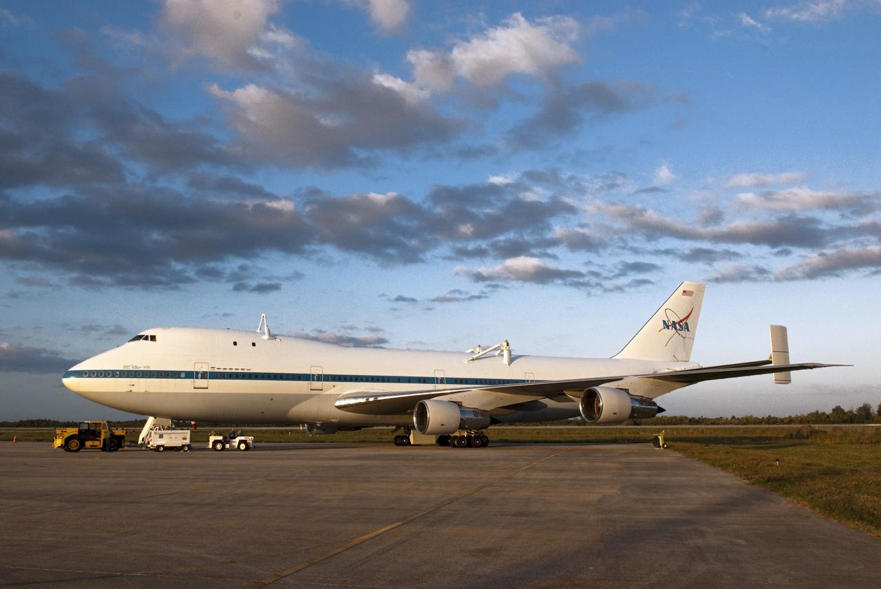 CAPE CANAVERAL, Fla. – At the Shuttle Landing Facility at NASA’s Kennedy Space Center in Florida, preparations are under way to tow a Shuttle Carrier Aircraft to the mate-demate device for mating with space shuttle Discovery. This SCA, designated NASA 905, is a Boeing 747 jet originally manufactured for commercial use, which was modified by NASA to transport the shuttles between destinations on Earth. NASA 905 is assigned to the remaining ferry missions, delivering the shuttles to their permanent public display sites. Discovery’s new home will be the Smithsonian's National Air and Space Museum Steven F. Udvar-Hazy Center in Chantilly, Va. For more information on the SCA, visit http://www.nasa.gov/centers/dryden/news/FactSheets/FS-013-DFRC.html. For more information on shuttle transition and retirement activities, visit http://www.nasa.gov/transition. Photo credit: NASA/Tim Jacobs