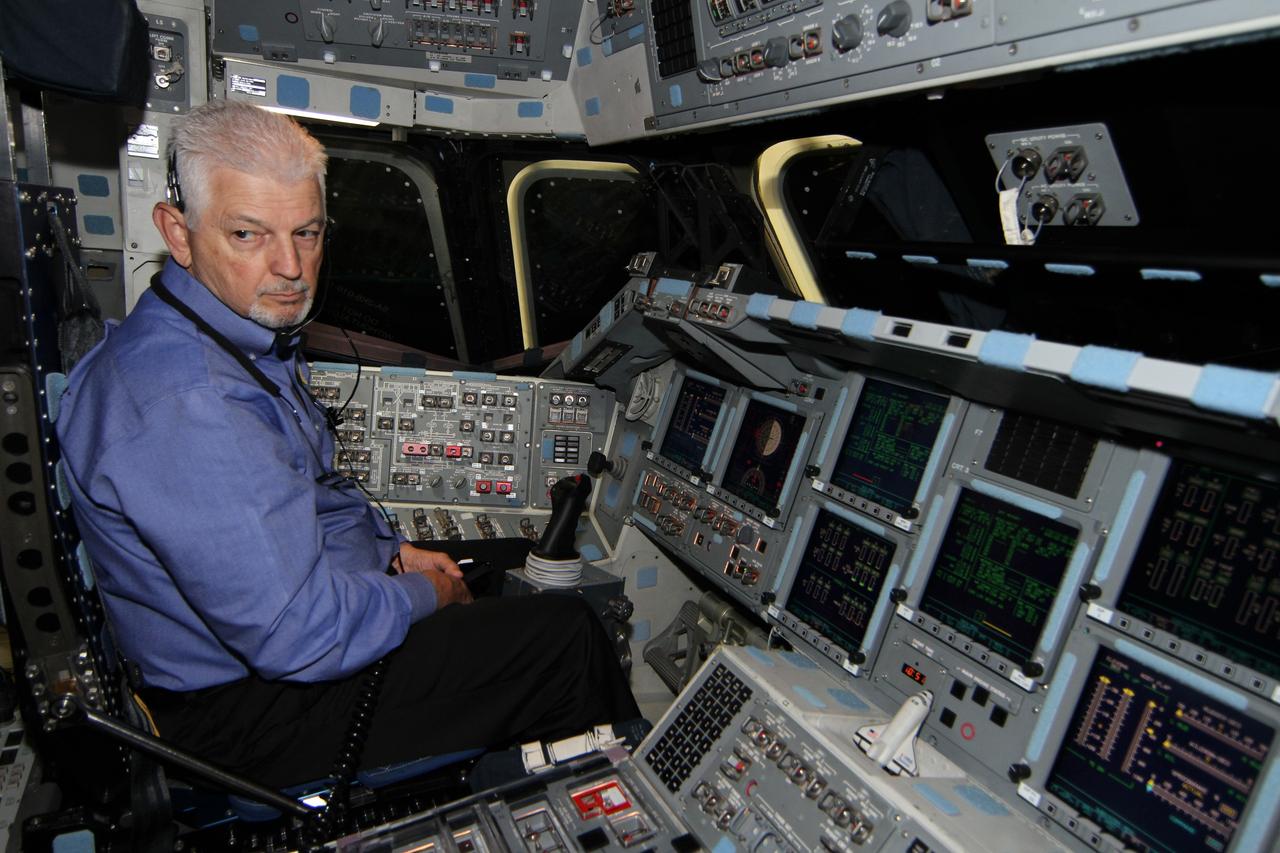 CAPE CANAVERAL, Fla. – In Orbiter Processing Facility-2 at NASA’s Kennedy Space Center in Florida, United Space Alliance manager Walter “Buddy” McKenzie monitors the consoles on space shuttle Endeavour’s flight deck as operations to power down the shuttle for the final time get under way. Endeavour is being prepared for public display at the California Science Center in Los Angeles. Its ferry flight to California is targeted for mid-September. Endeavour was the last space shuttle added to NASA’s orbiter fleet. Over the course of its 19-year career, Endeavour spent 299 days in space during 25 missions. For more information, visit http://www.nasa.gov/transition. Photo credit: NASA/Ben Smegelsky
