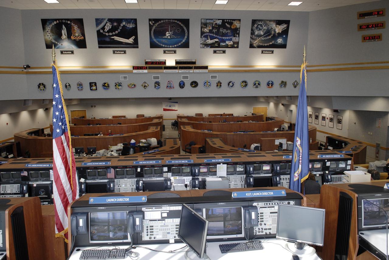 CAPE CANAVERAL, Fla. – NASA and contractor test conductors take their places at the Firing Room 4 consoles in the Launch Control Center as operations to power down space shuttle Endeavour for the final time get under way in Orbiter Processing Facility-2 at NASA’s Kennedy Space Center in Florida.    Endeavour is being prepared for public display at the California Science Center in Los Angeles. Its ferry flight to California is targeted for mid-September. Endeavour was the last space shuttle added to NASA’s orbiter fleet. Over the course of its 19-year career, Endeavour spent 299 days in space during 25 missions. For more information, visit http://www.nasa.gov/transition.  Photo credit: NASA/Tim Jacobs