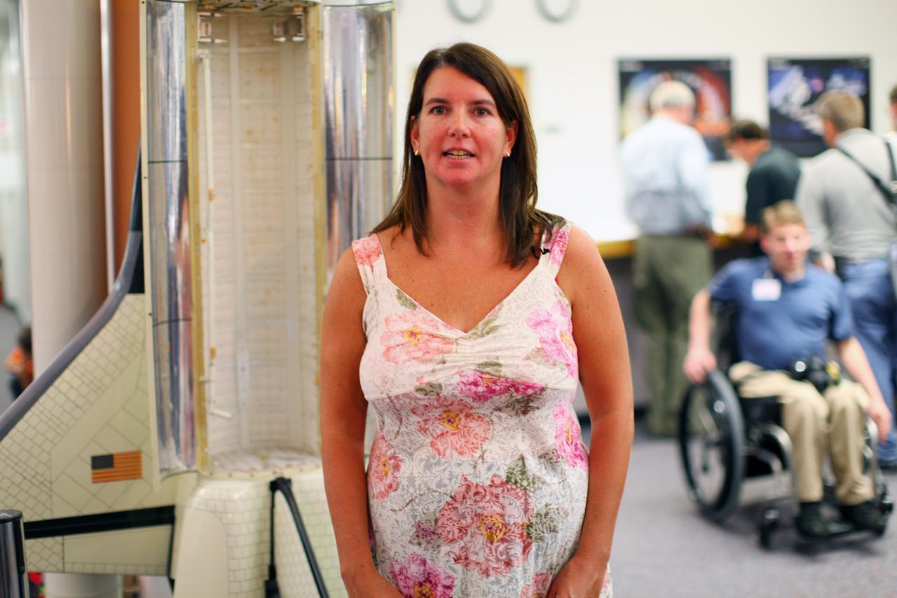 CAPE CANAVERAL, Fla. – Dr. Freya Shephard is interviewed by the media in the NASA Newsroom at Kennedy Space Center in Florida during prelaunch activities for the SpaceX demonstration test flight. Shephard is a researcher from the University of Nottingham in the United Kingdom and mentor to Paul Warren, an eleventh-grade student investigator from Henry E. Lackey High School in Charles County, Md. Warren’s experiment “Physiological Effects of Microgravity and Increased Levels of Radiation on Wild Type and Genetically Engineered Caenorhabditis elegans,” is one of 15 in the Student Spaceflight Experiments Program, or SSEP, being ferried to the International Space Station inside the Dragon capsule. The launch will be the second demonstration test flight for SpaceX for NASA's Commercial Orbital Transportation Services program, or COTS. SSEP, which began operation in June 2010 through a partnership of the National Center for Earth and Space Science Education with NanoRacks LLC, is a U.S. national science, technology, engineering and mathematics STEM education initiative that gives students across a community the opportunity to propose and design real experiments to fly in low Earth orbit. SSEP experiments flew on space shuttle missions STS-134 and STS-135 in 2011, the final flights of space shuttles Endeavour and Atlantis. For more information on SSEP, visit http://www.nasa.gov/audience/foreducators/station-here-we-come.html. Photo credit: NASA/Gianni Woods
