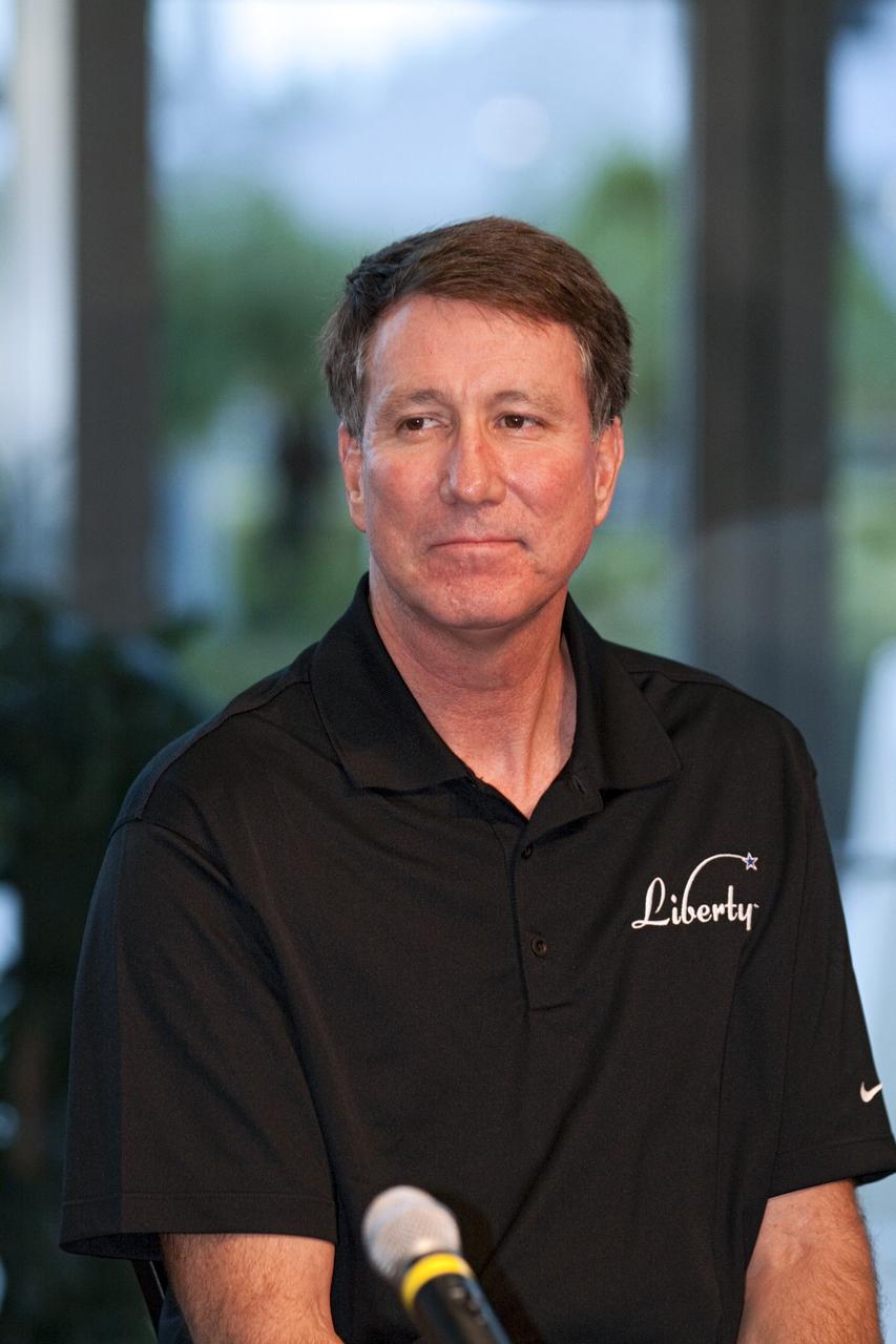 CAPE CANAVERAL, Fla. – Current and former NASA and international astronauts spoke to participants of the International Space University on the future of human spaceflight during a panel discussion at the Kennedy Space Center Visitor Complex in Florida. Participating in the discussion is Kent Rominger, vice president with Alliant Techsystems and former NASA astronaut.    The International Space University is a nine-week intensive course designed for post-graduate university students and professionals during the summer. The program is hosted by a different country each year, providing a unique educational experience for participants from around the world. NASA Kennedy Space Center and the Florida Institute of Technology in Melbourne, Fla., are co-hosting this year’s event which runs from June 4 to Aug. 3. There are about 125 participants representing 31 countries. For more information, visit http://www.isunet.edu. Photo credit: NASA/Kim Shiflett