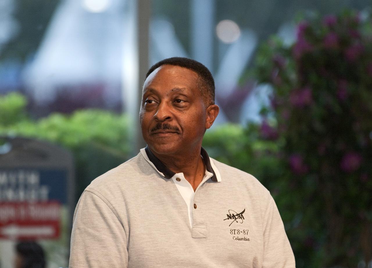 CAPE CANAVERAL, Fla. – Current and former NASA and international astronauts spoke to participants of the International Space University on the future of human spaceflight during a panel discussion at the Kennedy Space Center Visitor Complex in Florida. Participating in the discussion is Winston Scott, dean of the College of Aeronautics at Florida Institute of Technology and former NASA astronaut.    The International Space University is a nine-week intensive course designed for post-graduate university students and professionals during the summer. The program is hosted by a different country each year, providing a unique educational experience for participants from around the world. NASA Kennedy Space Center and the Florida Institute of Technology in Melbourne, Fla., are co-hosting this year’s event which runs from June 4 to Aug. 3. There are about 125 participants representing 31 countries. For more information, visit http://www.isunet.edu. Photo credit: NASA/Kim Shiflett