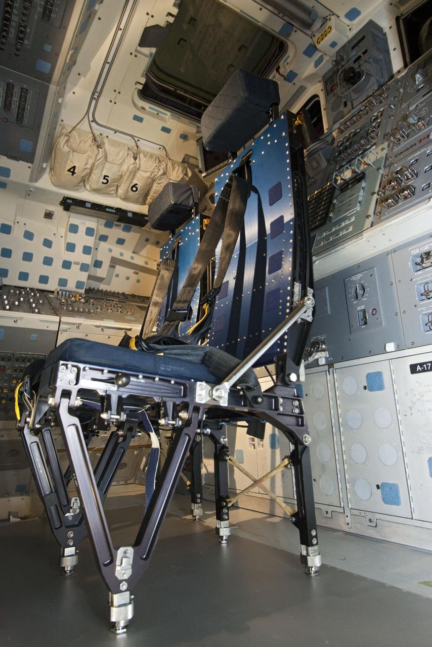 CAPE CANAVERAL, Fla. – In Orbiter Processing Facility Bay 2 at NASA’s Kennedy Space Center in Florida, two launch and entry seats were installed on the space shuttle Endeavour's aft flight deck as part of final preparations for the orbiter's cross-country ferry flight to California. The work is part of Transition and Retirement of the remaining space shuttles, Endeavour and Atlantis. Endeavour is being prepared for public display at the California Science Center in Los Angeles. Its ferry flight to California is targeted for mid-September. Endeavour was the last space shuttle added to NASA’s orbiter fleet. Over the course of its 19-year career, Endeavour spent 299 days in space during 25 missions. For more information, visit http://www.nasa.gov/transition Photo credit: NASA/ Jim Grossmann