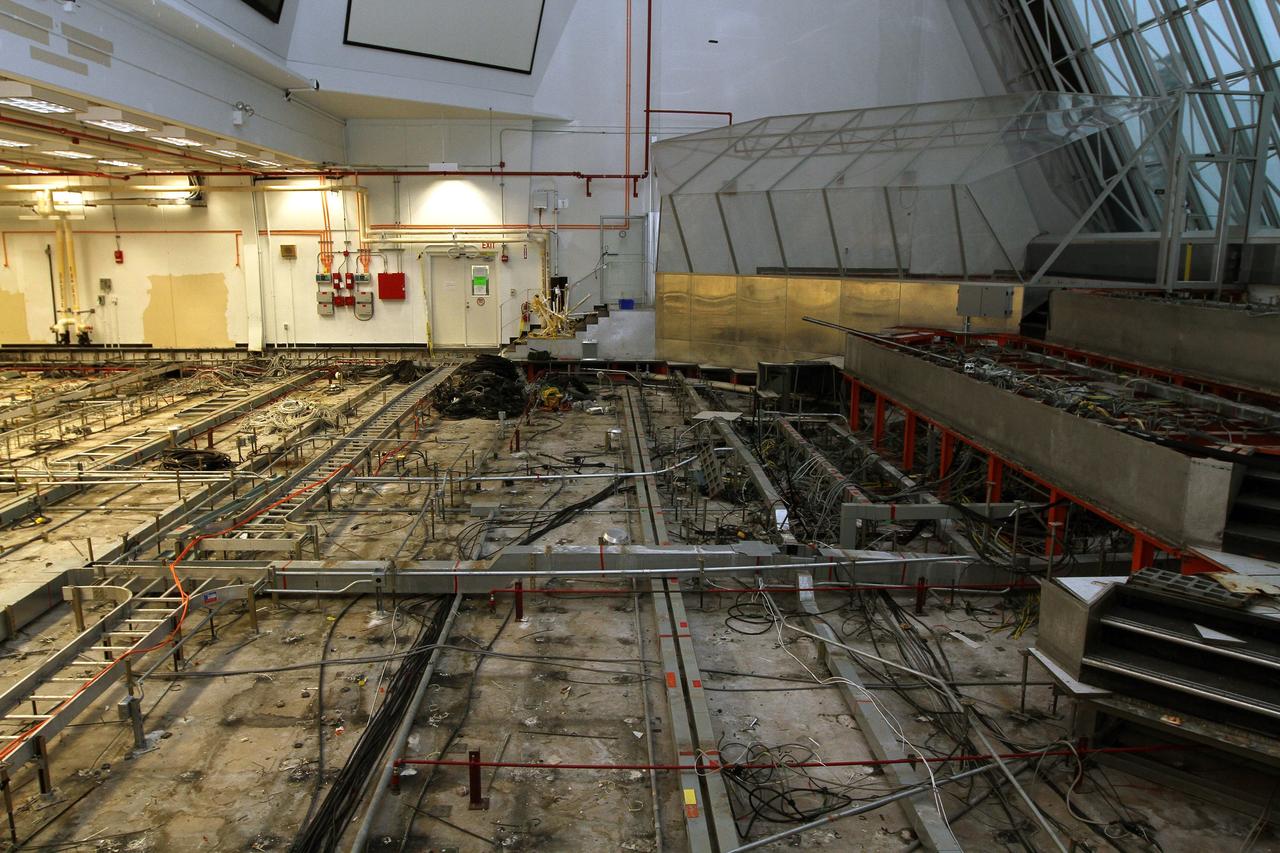 CAPE CANAVERAL, Fla. - At NASA's Kennedy Space Center in Florida, firing room 3 of the Launch Control Center is undergoing a major reconstruction. Space shuttle era consoles have been removed as well as flooring and cables that had been in place dating back to the Apollo program. For more than 40 years, the firing rooms of the Launch Control Center have served as the “brain” for launches at NASA’s Florida Spaceport. Whether an Apollo-Saturn rocket or the space shuttle, the focus was always on one program. Now the firing rooms are also being modified to be more generic in nature supporting a variety of future launch vehicles. Photo credit: NASA/Kim Shiflett