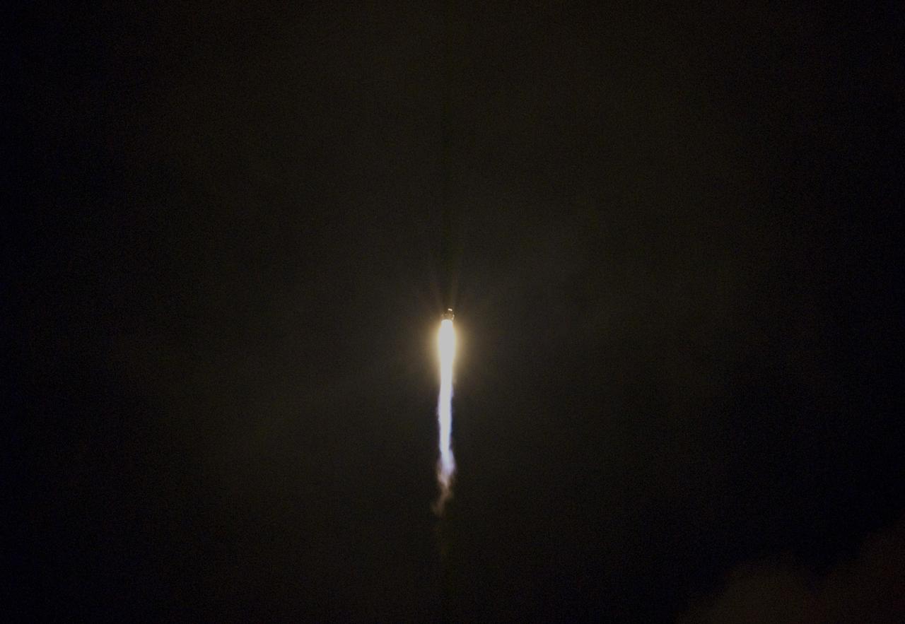 CAPE CANAVERAL, Fla. – The United Launch Alliance Atlas V rocket carrying NASA's Radiation Belt Storm Probes, or RBSP, disappears into the night sky over Space Launch Complex 41 on Cape Canaveral Air Force Station in Florida following liftoff at 4:05 a.m. EDT. RBSP will explore changes in Earth's space environment caused by the sun -- known as "space weather" -- that can disable satellites, create power-grid failures and disrupt GPS service. The mission also will provide data on the fundamental radiation and particle acceleration processes throughout the universe. For more information on RBSP, visit http://www.nasa.gov/rbsp. Photo credit: NASA/Gianni Woods