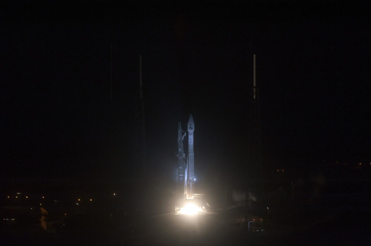 CAPE CANAVERAL, Fla. – The engines ignite under the United Launch Alliance Atlas V rocket at 4:05 a.m. EDT lifting NASA's Radiation Belt Storm Probes, or RBSP, off Space Launch Complex 41 on Cape Canaveral Air Force Station in Florida. RBSP will explore changes in Earth's space environment caused by the sun -- known as "space weather" -- that can disable satellites, create power-grid failures and disrupt GPS service. The mission also will provide data on the fundamental radiation and particle acceleration processes throughout the universe. For more information on RBSP, visit http://www.nasa.gov/rbsp. Photo credit: NASA/Tony Gray and Robert Murray