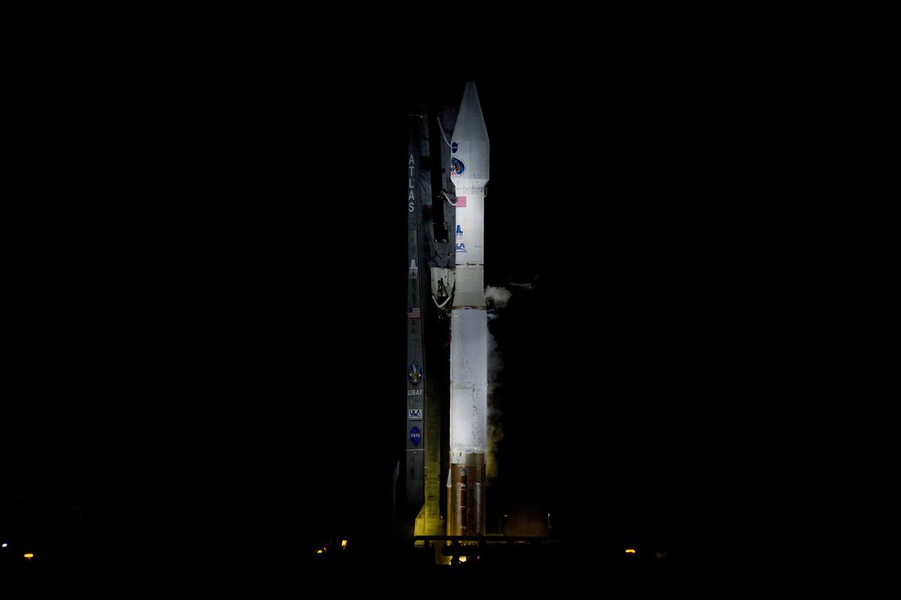 CAPE CANAVERAL, Fla. - The engines ignite under the United Launch Alliance Atlas V rocket at 4:05 a.m. EDT lifting NASA's Radiation Belt Storm Probes, or RBSP, off Space Launch Complex 41 on Cape Canaveral Air Force Station in Florida. RBSP will explore changes in Earth's space environment caused by the sun -- known as "space weather" -- that can disable satellites, create power-grid failures and disrupt GPS service. The mission also will provide data on the fundamental radiation and particle acceleration processes throughout the universe. For more information on RBSP, visit http://www.nasa.gov/rbsp. Photo credit: NASA/Rusty Backer