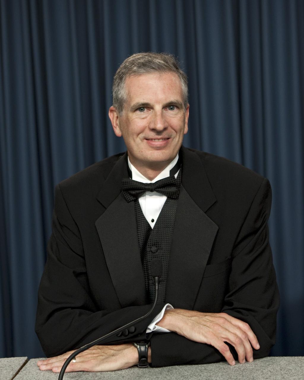 CAPE CANAVERAL, Fla. – Richard Fitzgerald, Radiation Belt Storm Probes, or RBSP, project manager at Johns Hopkins Applied Physics Laboratory? in Laurel, M.D., participates in a postlaunch news conference at NASA Kennedy Space Center’s Press Site in Florida. The RBSP spacecraft launched atop a United Launch Alliance, or ULA, Atlas V rocket at 4:05 a.m. EDT from Space Launch Complex 41 at Cape Canaveral Air Force Station. RBSP will explore changes in Earth's space environment caused by the sun -- known as "space weather" -- that can disable satellites, create power-grid failures and disrupt GPS service. The mission also will provide data on the fundamental radiation and particle acceleration processes throughout the universe. For more information on RBSP, visit http://www.nasa.gov/rbsp. Photo credit: NASA/Jim Grossmann