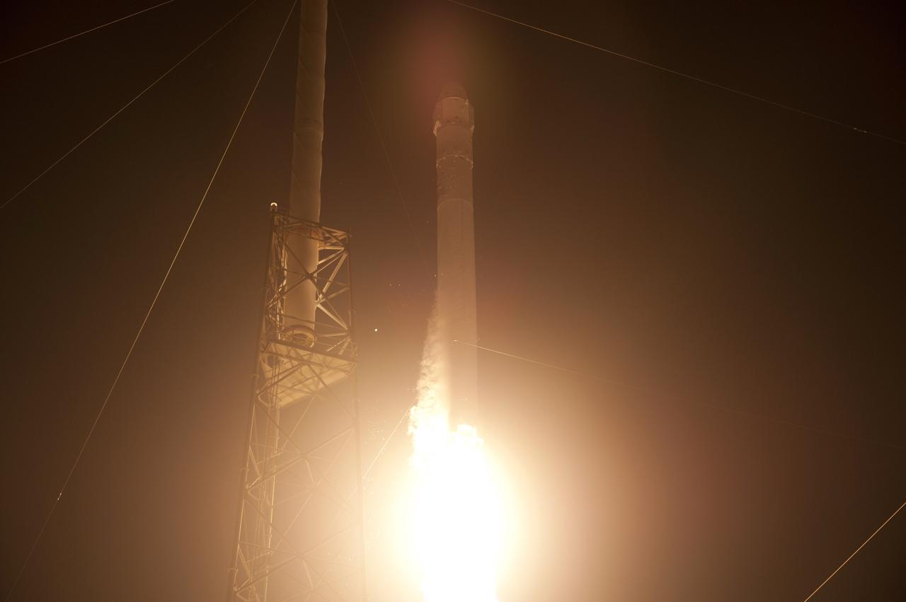 CAPE CANAVERAL, Fla. - Space Launch Complex 40 on Cape Canaveral Air Force Station in Florida comes alive as the Merlin engines ignite under the Falcon 9 rocket carrying a Dragon capsule to orbit. Liftoff was at 8:35 p.m. EDT. Space Exploration Technologies Corp., or SpaceX, built both the rocket and capsule for NASA's first Commercial Resupply Services, or CRS-1, mission to the International Space Station.      SpaceX CRS-1 is an important step toward making America’s microgravity research program self-sufficient by providing a way to deliver and return significant amounts of cargo, including science experiments, to and from the orbiting laboratory. NASA has contracted for 12 commercial resupply flights from SpaceX and eight from the Orbital Sciences Corp. For more information, visit http://www.nasa.gov/mission_pages/station/living/launch/index.html  Photo credit: NASA/Rusty Backer