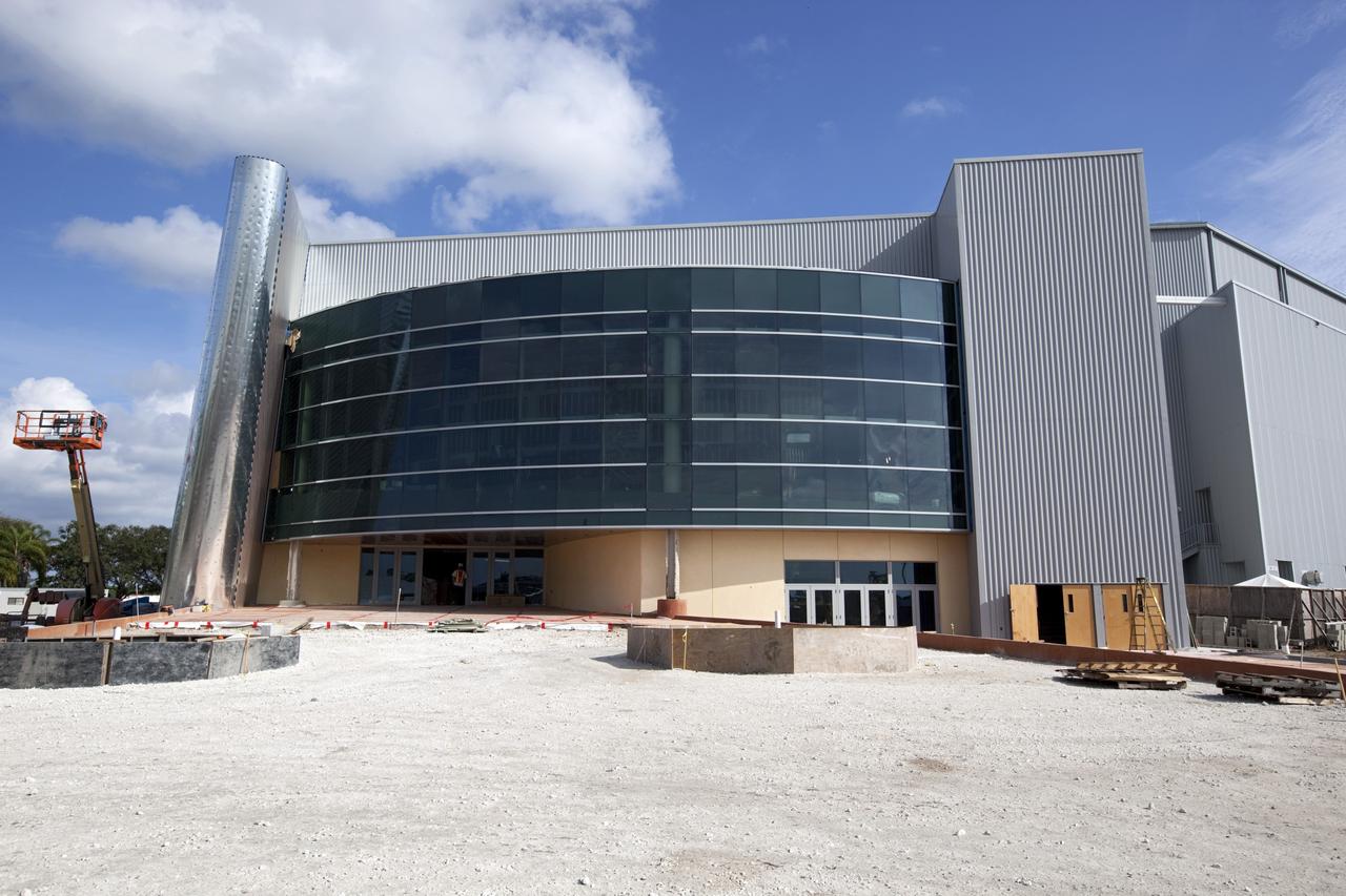 CAPE CANAVERAL, Fla. – The new facility at the Kennedy Space Center Visitor Complex in Florida where space shuttle Atlantis will be displayed is nearing completion. The new home of Atlantis is scheduled to open in July 2013. The exhibits in the new, 90,000-square-foot interactive facility will tell the story of the 30-year Space Shuttle Program and what lies ahead in space exploration. More than 60 exhibits will be set up around Atlantis, including a full-scale mockup of the Hubble Space Telescope and a full-scale model of a portion of the International Space Station. Over the course of its 26-year career, Atlantis traveled 125,935,769 miles during 307 days in space over 33 missions. For more information, visit http://www.nasa.gov/transition Photo credit: NASA/ Dimitri Gerondidakis