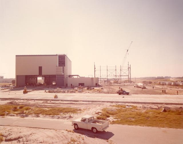 View of OPF High Bay No. 2 construction, 1976