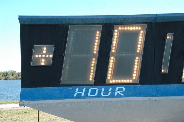 Close up of the countdown clock