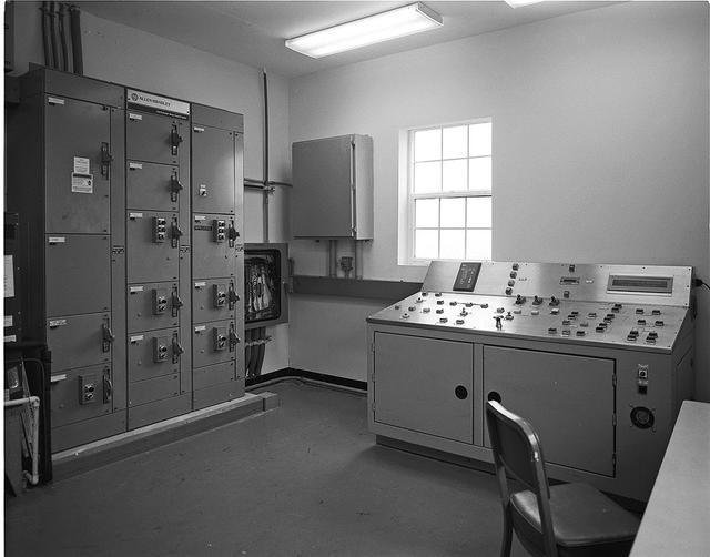 Interior view of the Jay Jay Bridge Control House