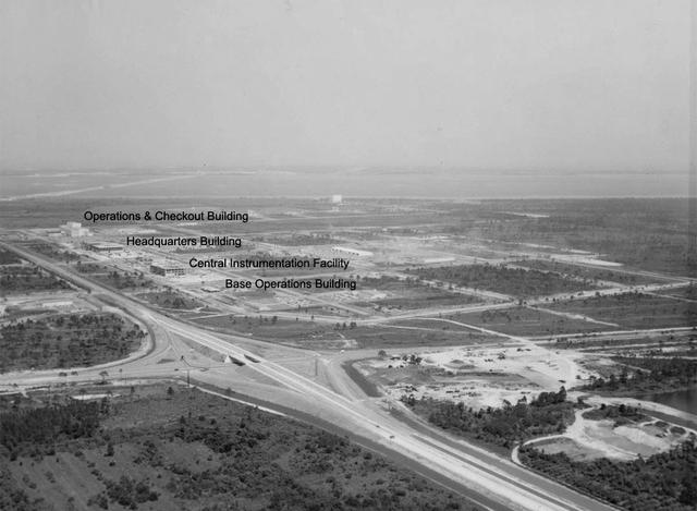 Aerial view of KSC Headquarters Building