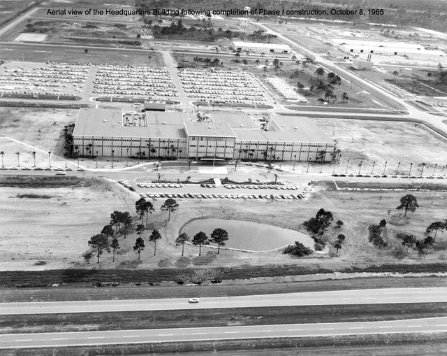Aerial view of KSC Headquarters Building