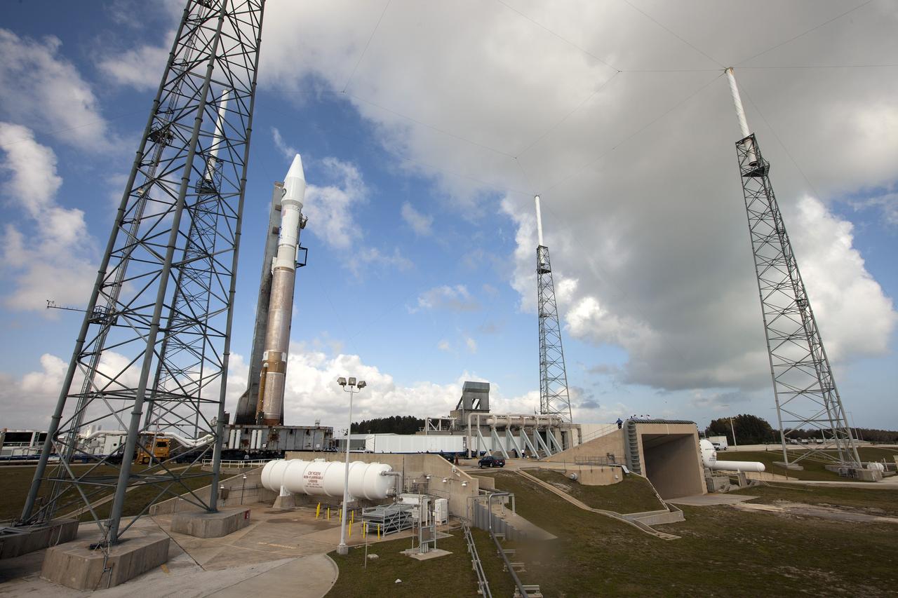 CAPE CANAVERAL, Fla. -- At Cape Canaveral Air Force Station's Space Launch Complex 41, the United Launch Alliance Atlas V rocket set to carry NASA's Tracking and Data Relay Satellite, TDRS-K, nears the launch pad after leaving the Vertical Integration Facility. Liftoff for the TDRS-K is planned for Jan. 30, 2013. The TDRS-K spacecraft is part of the next-generation series in the Tracking and Data Relay Satellite System, a constellation of space-based communication satellites providing tracking, telemetry, command and high-bandwidth data return services. For more information, visit http://www.nasa.gov/mission_pages/tdrs/index.html Photo credit: NASA/Kim Shiflett